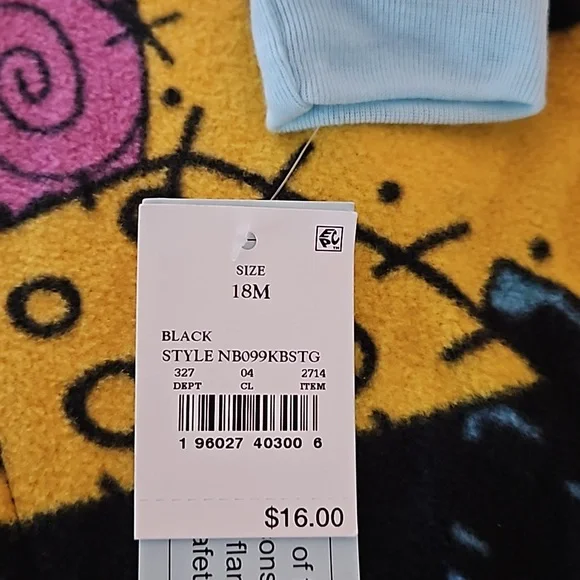 Disney Nightmare Before Christmas Blanket Sleeper with Cap - Picture 6 of 6